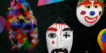 Faschingsmasken Bunte Masken zu Fasching