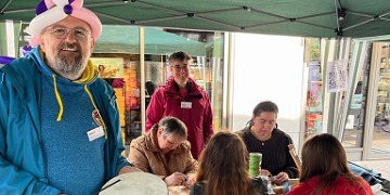 Teilnehmer beim Straßenfest Aktion beim Straßenfest